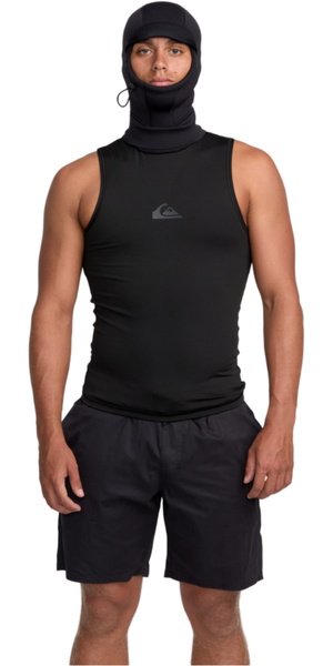 2025 Quiksilver Mens Marathon Sessions 1mm Hooded Vest 25AW293500 - Black